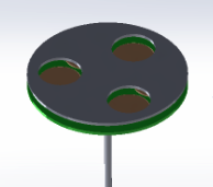 CAD view of the field mill rotating shutter